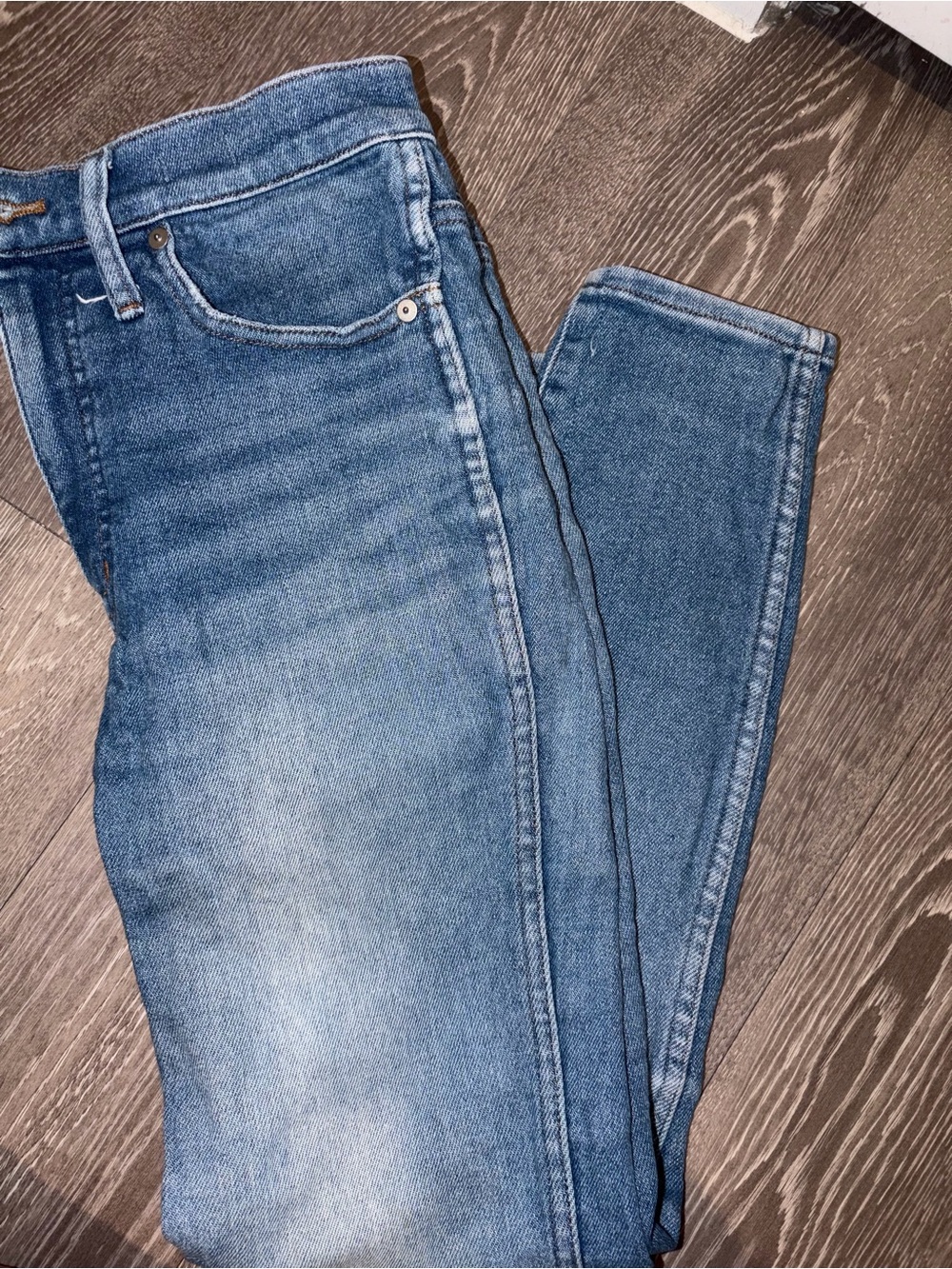 Madewell Mid-Blue Skinny Crop Jeans